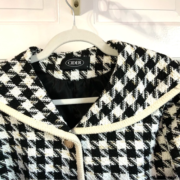 Cider Jackets & Coats Cider Cropped Houndstooth Jacket Poshmark